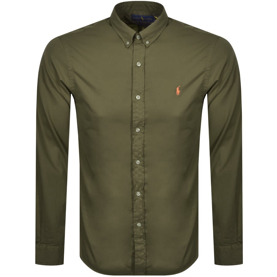 Alternative Image for ProductRalph Lauren Chino Long Sleeved Shirt Khaki1